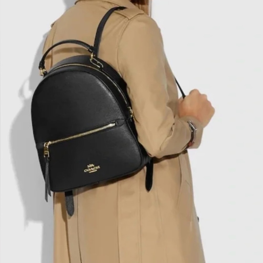 Coach Jordyn Black Leather Backpack - Picture 12 of 12